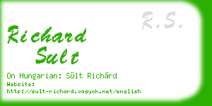 richard sult business card